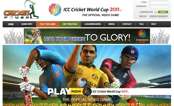 Cricket World Cup Games. Cricket World Cup 2011